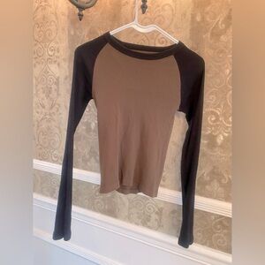 Brandy Melville Brown and Black Sweater
